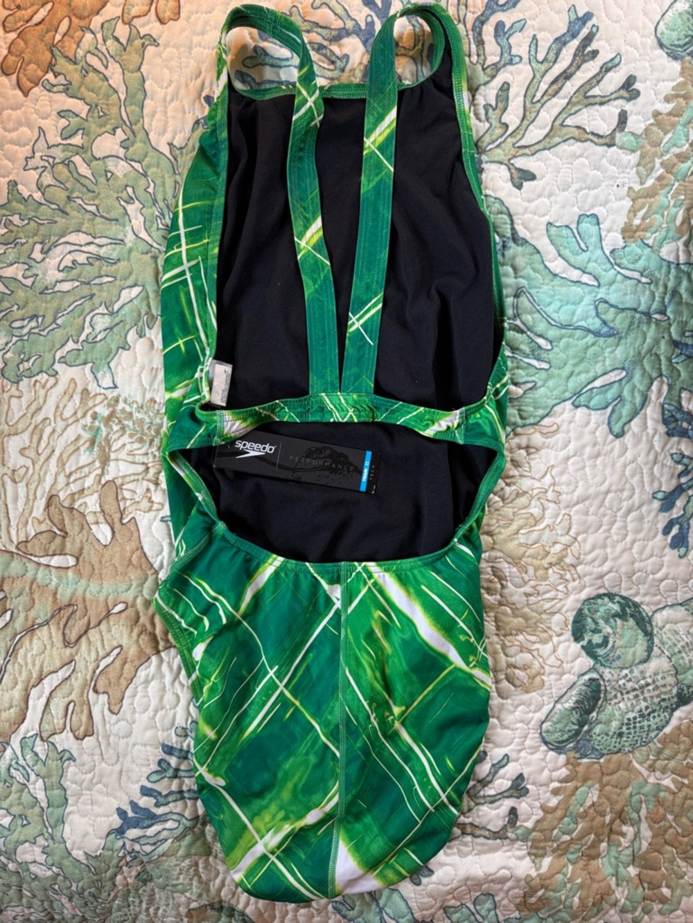 Speedo Abstract Print One-Piece Swimsuit - Picture 3 of 8